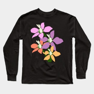 orchid, bloom, blossoms, floral, flower, flowery Long Sleeve T-Shirt